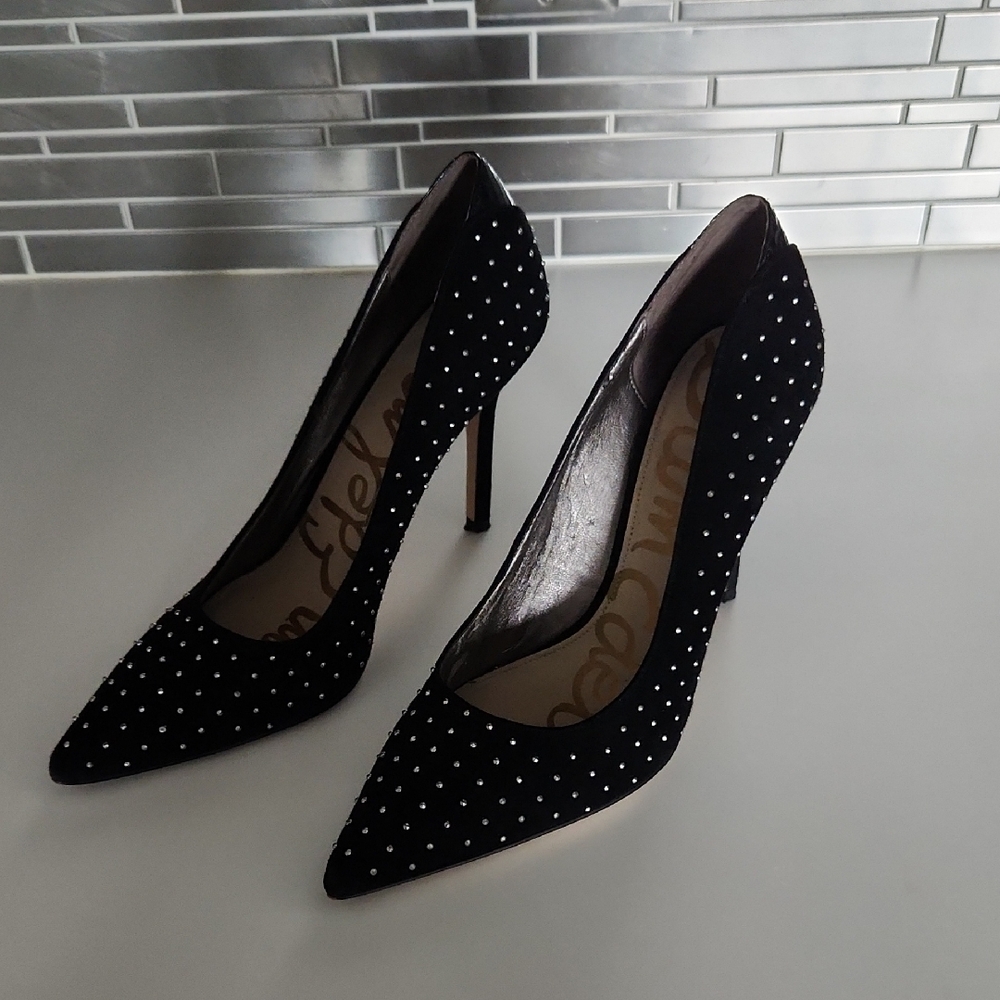 Sam Edelman Black Studded Heels